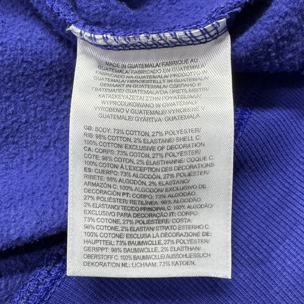 The‎ North Face Hoodie Mens Medium Blue Box Logo Pullover Streetwear